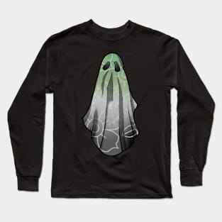 Aromantic Pride Flowery Ghost Long Sleeve T-Shirt